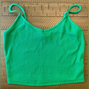 💖$1 with any purchase💖 Like🆕 SHEIN Women’s Ribbed Cropped Cami | Green | M